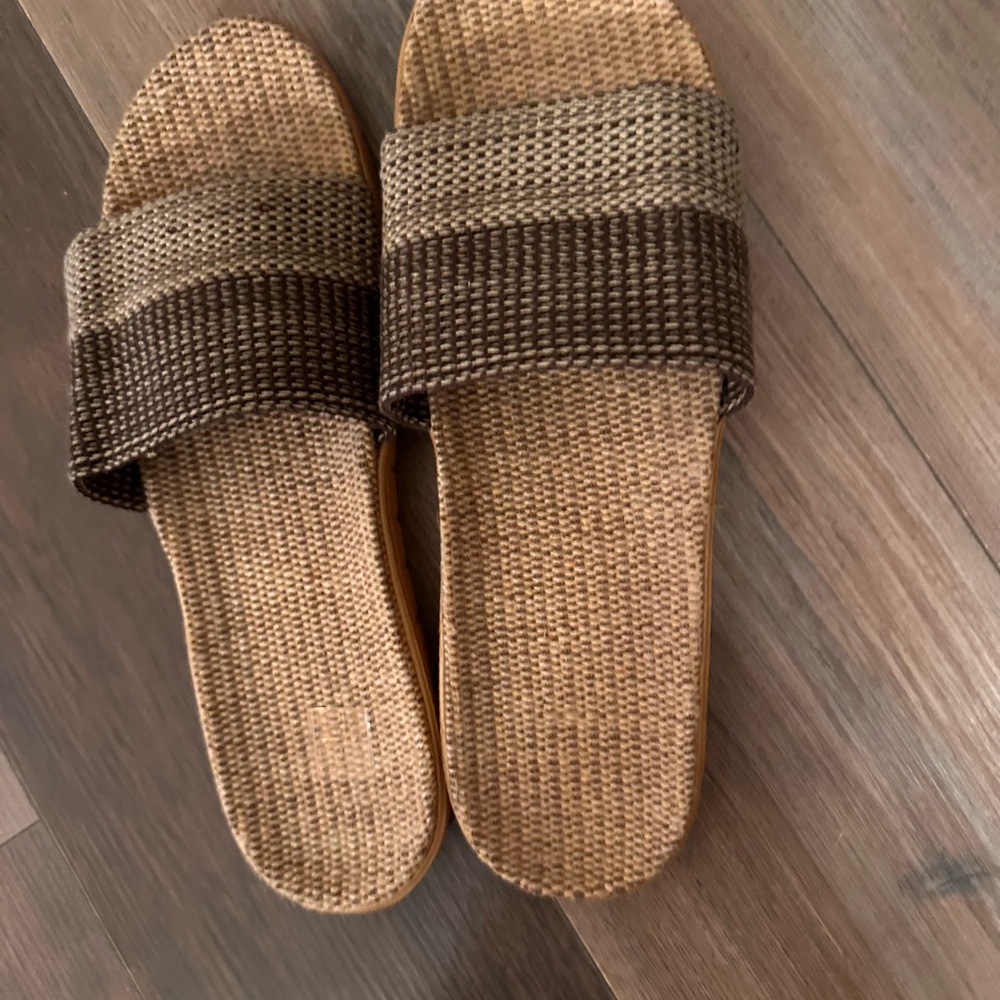 5 for $20🫟🛍️🔵 Private Label Woven Brown and Tan Sandals - Picture 2 of 2